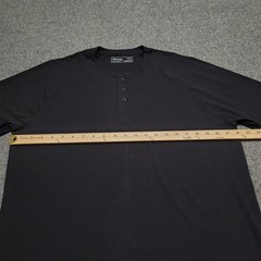 Public Rec Shirt Large Black Adapt Henley Casual Comfort Stretch Performance
