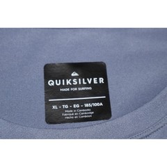 Quiksilver Sun Shirt Mens XL Blue Moisture Wicking Surf Tee Nylon Spandex Swim
