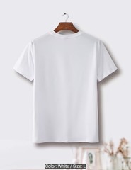 MEN/WOMEN WHITE LARGE HALF HOOD HALF HOLY T-SHIRT
