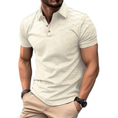 Summer Wear Men’s T Shirt Polyester Regular Slight Stretch Solid Color