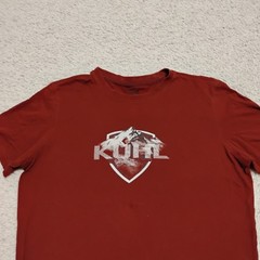 Kuhl Shirt Mens Medium Red Rust Wildfibre Organic Cotton Hiking Travel Gorpcore