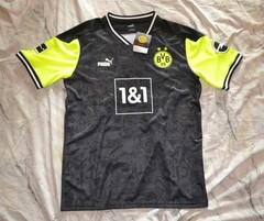 T Shirt Football Borussia Dortmund Puma Black Yellow Large Haaland 9