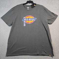Dickies Shirt Mens 2XL XXL Gray Regular Fit Classic Casual Logo Work Wear NWT