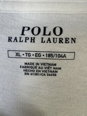 Polo Ralph Lauren White TShirt Mens XL Navy Pony Logo Classic Preppy Lightweight