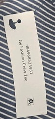 NWT George Men’s Crewneck T-Shirt Blue & White Striped Size XL (46-48) Pocket