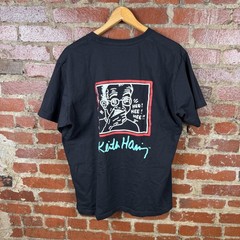 Uniqlo Keith Haring Shirt Mens XL Black NYC Pop Icons Pocket Graphic Tee