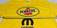 PENNZOIL Racing Don Schumacher Mopar Motorsports T-Shirt Yellow Men’s Size LG