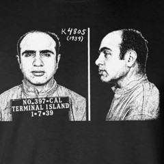 Al Capone 1939 Mug Shot T-Shirt Old School Gangster Mafia Mob