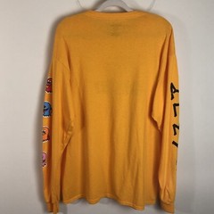 Pac-Man by C-Life Group Graphic Print Yellow Long Sleeve Bandai Namco Size XL