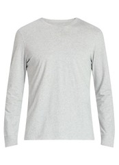 Mens Cotton Crewneck Long Sleeve T-Shirt Gray Size XL, 2XL, 3XL, XLT, 2XLT, 3XLT