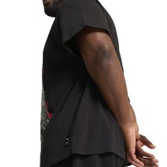 PUMA He Can Hoop Graphic Crew Neck Short Sleeve T-Shirt Mens Black Casual Tops 6