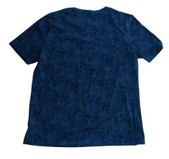 M&S Pure Cotton Leopard/Cheetah Print T-Shirt Top Tee M (K24) Casual Blue Tees
