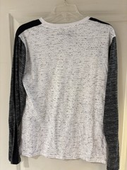 Brooklyn Cloth Men’s Long Sleeve Raglan Shirt Size Medium Space Dye Marled Gray