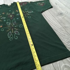 Vintage Native Floral Shirt Mens large Green Single Stitch Graphic Print Custom