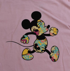 Neff x Disney Mens Mickey Mouse Cartoon Fill Pink Shirt New S, L