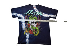Poison Mens Posion Rock Metal Band Snake Skull Rose Graphic Shirt NWT L