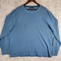 Tailor Vintage Mens XXL Long Sleeve Crew Neck Pullover Base Layer Blue Casual