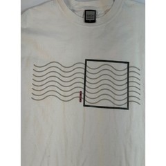 Marithe Francois Girbaud Mens White Graphic T-Shirt XXL Wave Square Print Tee