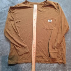 Lee Shirt Mens XL Brown Long Sleeve Pocket Tagless Premium Select Jersey Tee