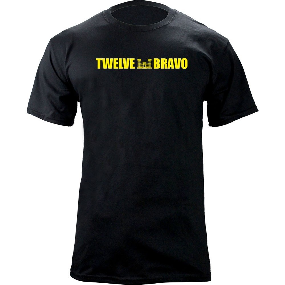 US Army Combat Engineer MOS 12 Bravo Twelve Bravo 12B Veteran T-Shirt