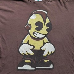 Kidrobot Shirt Mens Medium Brown Mascot Robot Graphic Tee Made USA Streetwear