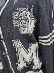 Mihara Yasuhiro 11SS Damage Processing Tiger Knit Cardigan Sz M L G2U