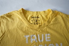 True Religion Yellow Hawaii Graphic Logo Crewneck Tee Men’s XXXL