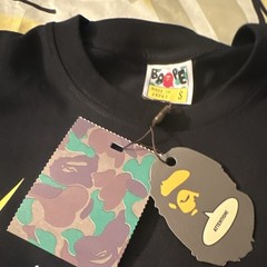A Bathing Ape BAPE Men’s Black Graphic Logo Crew Neck Short Sleeve T-Shirt S