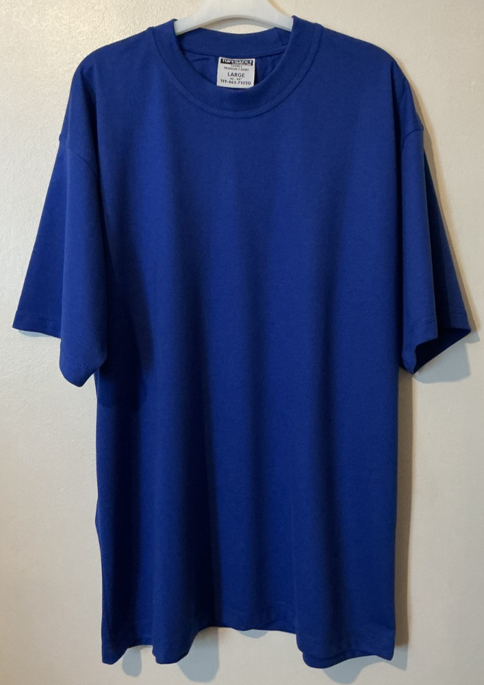 Tuffsafe T200 200gsm T-Shirt Short Sleeve Crew Large Tee 42-44″ NEW Royal Blue