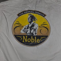Vintage Noble Fine Smoking Tobacco Shirt Mens XL White Short Sleeve Mohawk 90s
