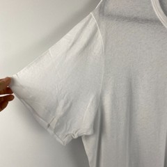 Buck Mason Costa Curved Hem T Shirt Mens XL White Short Sleeve Cotton Crew