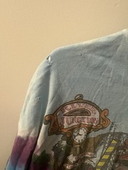 Vintage Grateful Dead Casey Jones Train Liquid Blue Tie Dye Mens T-shirt XL