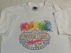 Vintage 1990s 90s 1994 Universal Studios Hollywood 30th Anniversary T-Shirt, XL