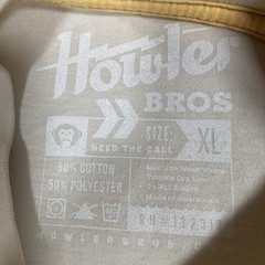 Howler Bros Mens T-Shirt Tan Monkey Face Palm Heed The Call Size XL *Light Spots
