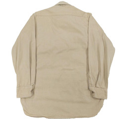 Vintage 50s Military Utility Work Shirt Mens 15-34 (Fits M), Khaki Twill, Korea