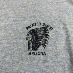 VTG 80s Painted Desert Arizona Indian Head Ringer Shirt Sz Md See Pics