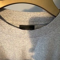 BALENCIAGA Gray Cotton T-shirt New And Authentic