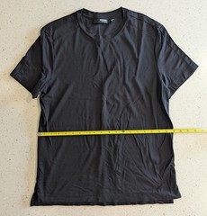 Murano Liquid Luxury Slim Fit Men’s T-Shirt in black Sz Lg Cotton Crew Neck