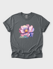 Watercolor Flower Graphic Tee Adult Botanical Floral Nature Tshirt Art Boho Gift