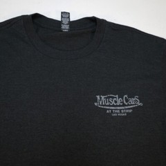 New MUSCLE CARS at the Strip LAS VEGAS Hot Rod Car T SHIRT Sz M Black Tri Blend