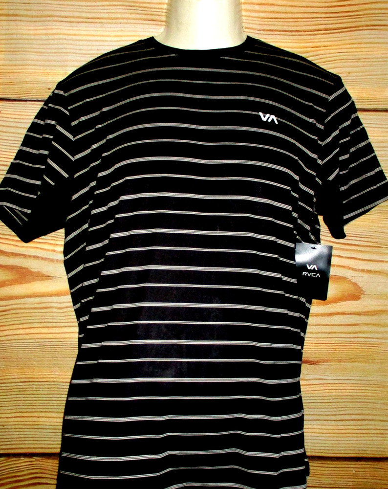 MENS RVCA PERFORMANCE BLACK T-SHIRT SIZE M