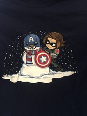 Lootcrate Lootwear Exclusive Marvel Winter Soldier & Captain America Snowman XL