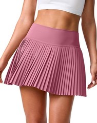 SANTINY Pleated Tennis Skirt for Women with Pockets Shorts Women’s High Waist…