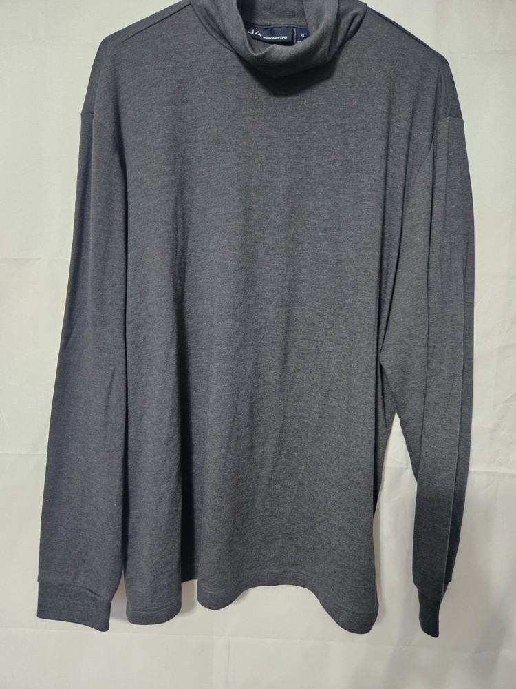 Josh Ashford Men’s Turtleneck Long Sleeve Casual Shirt Gray X-Large