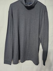 Josh Ashford Men’s Turtleneck Long Sleeve Casual Shirt Gray X-Large