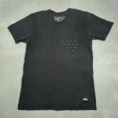 HE i Shirt Mens Large Black Pocket Tee Hawaii Made in USA Casual Cotton Graphic