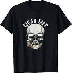 Awesome Skull Cigar Life Tobacco Cigars Smoker Gift Unisex T-Shirt