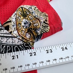 AKOO Mens Championship Rings Shirt Orange Novelty Sports Graphic Jersey Medium