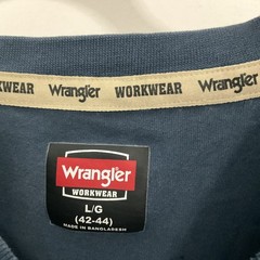 Men’s Wrangler Workwear Blue Pocket T-Shirt Heavyweight 100% Cotton 2XL