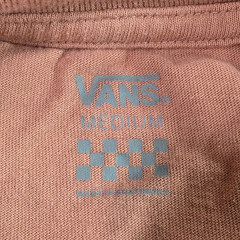Vans Off The Wall T-Shirt Mens Peach Graphic M Crew Neck Long Sleeve Streetwear